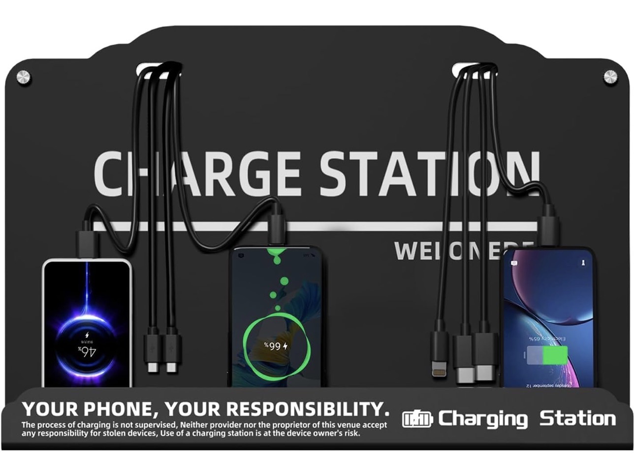 Phone Charging Station — 8 Port Multi-Cable